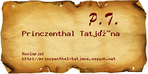 Princzenthal Tatjána névjegykártya